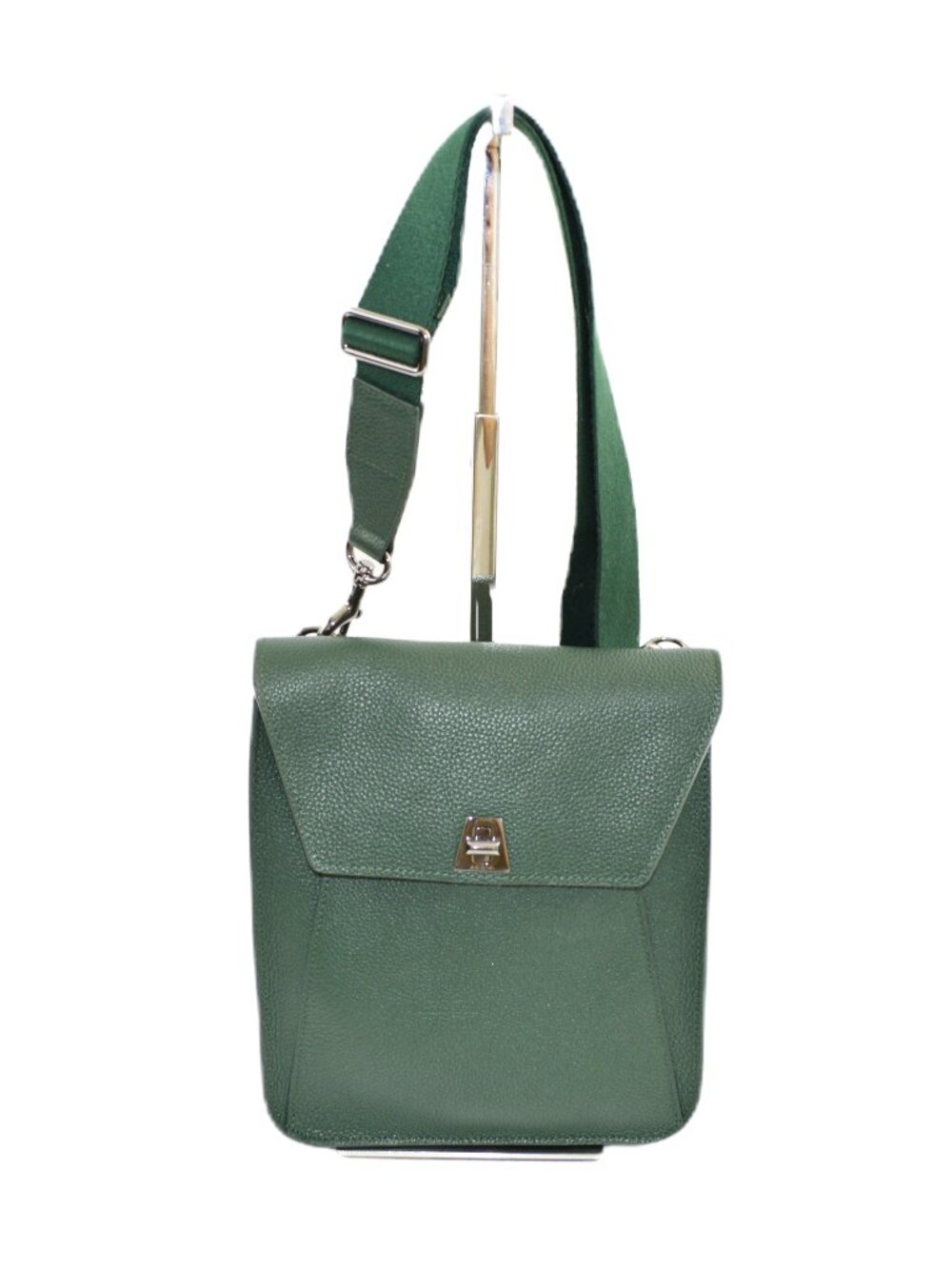 Akris Anouk Little Messenger Bag Cervocalf Leather Cypresse Green #202-123